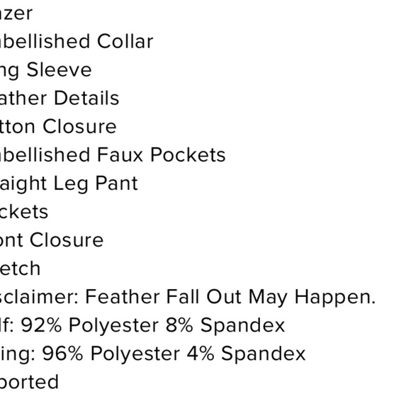 Embellished Feather Suit Set - Picture 4 of 13